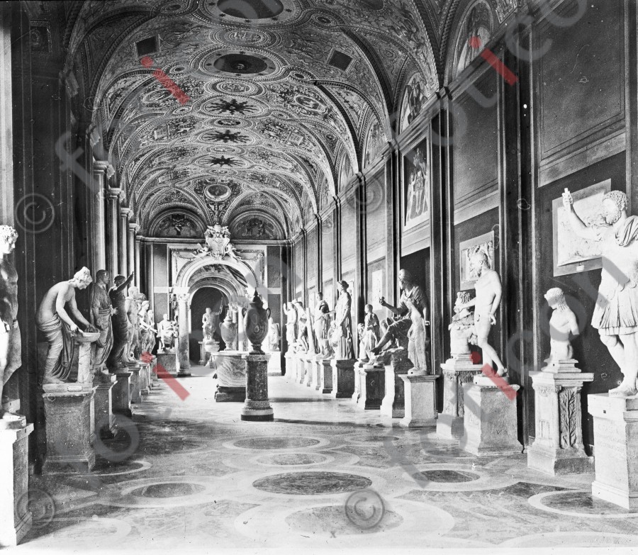 Galeria della Statue | Galeria della Statue - Foto foticon-simon-037-017-sw.jpg | foticon.de - Bilddatenbank für Motive aus Geschichte und Kultur